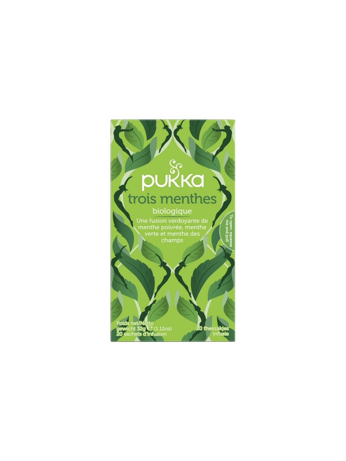 PUKKA INFUS TROIS MENTHES BIO BTE 20