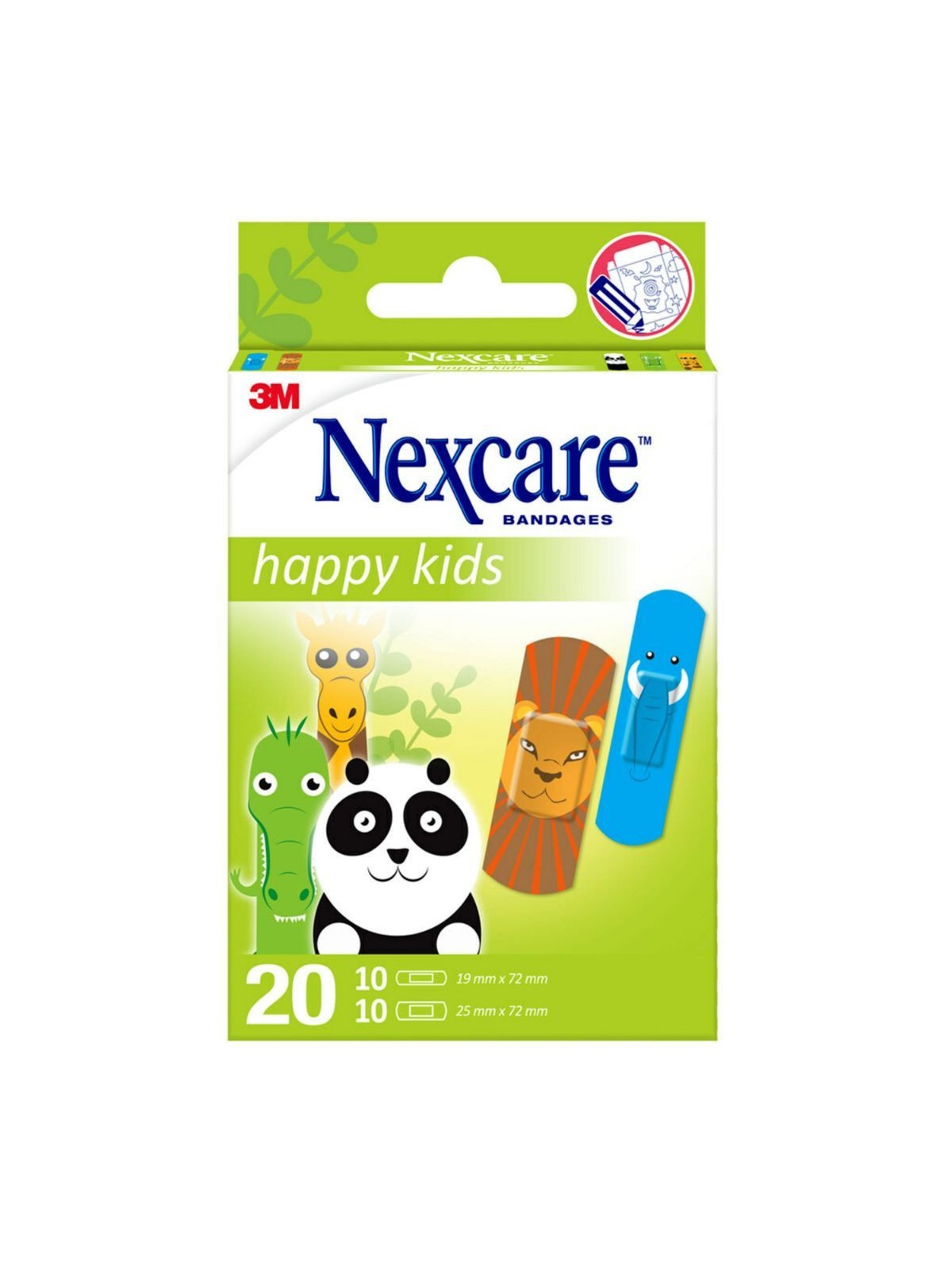 3M NEXCARE Pansements Happy Kids boite de 20