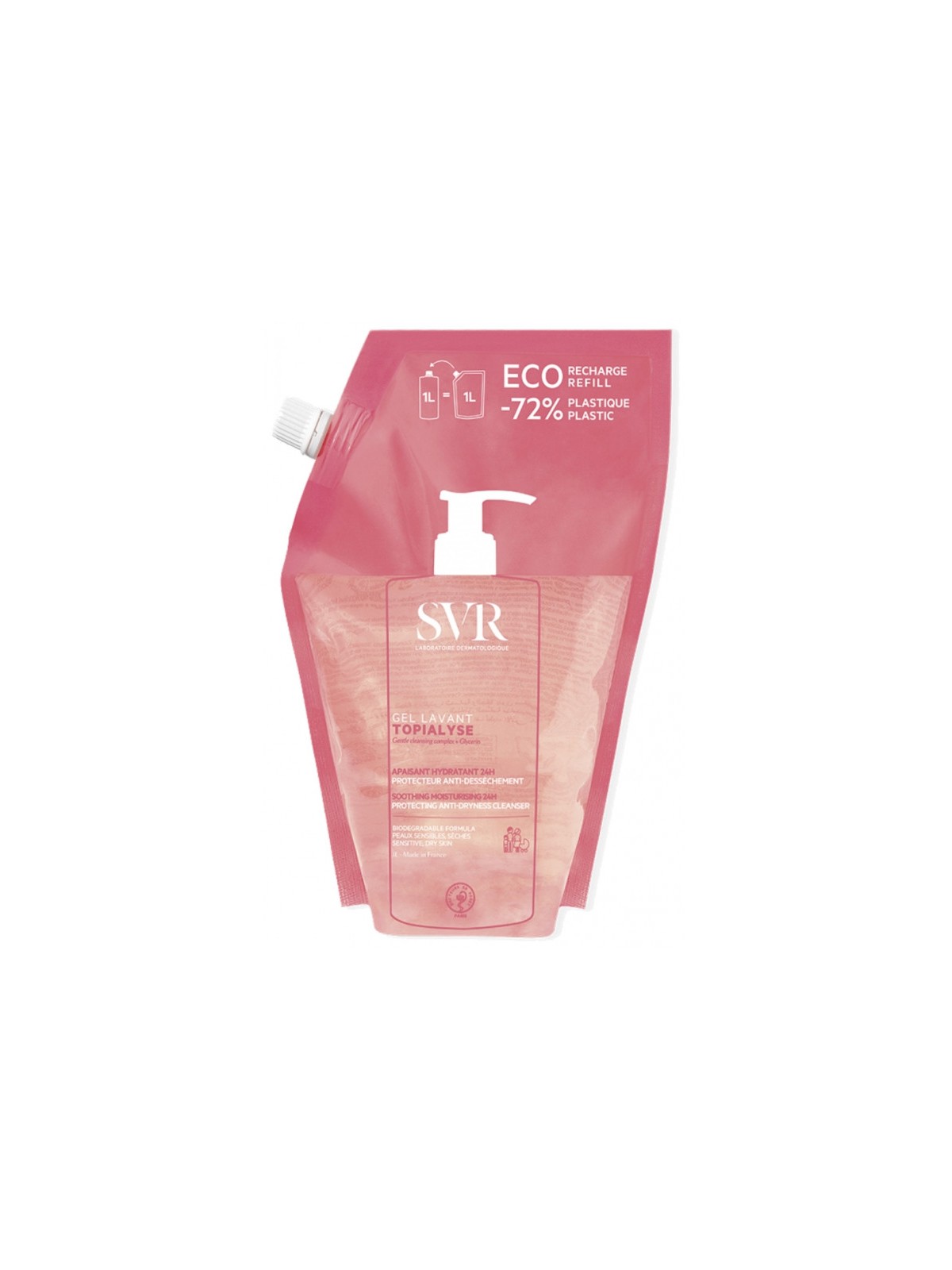 SVR TOPIALYSE GEL LAVANT ECO RECHARGE 1L
