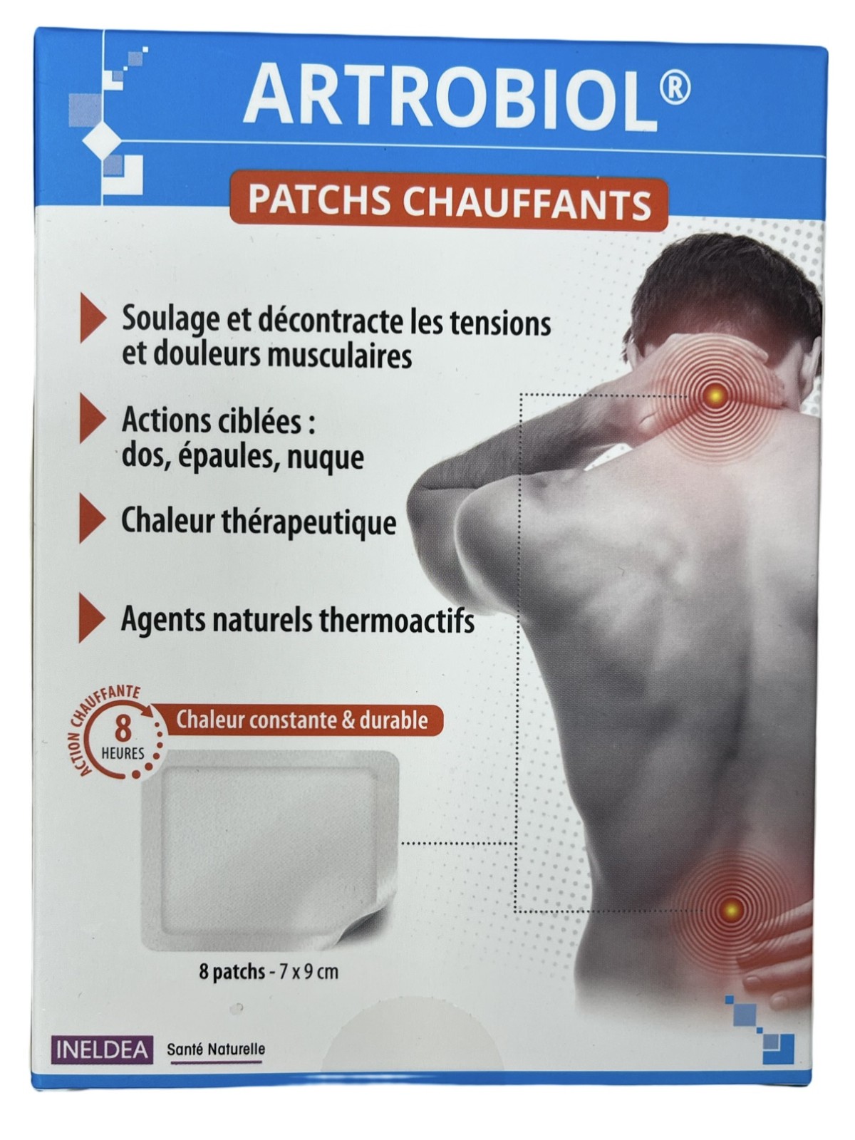 INELDEA Artrobiol Patchs Chauffants boite de 8