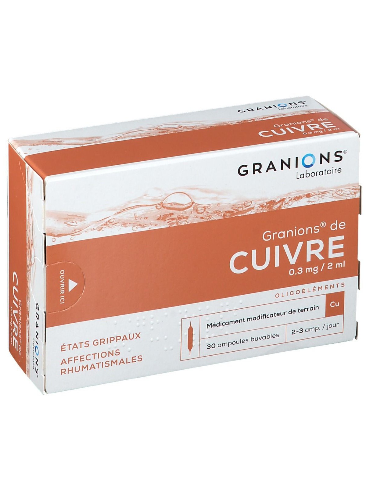 Granions de Cuivre 30 ampoules 