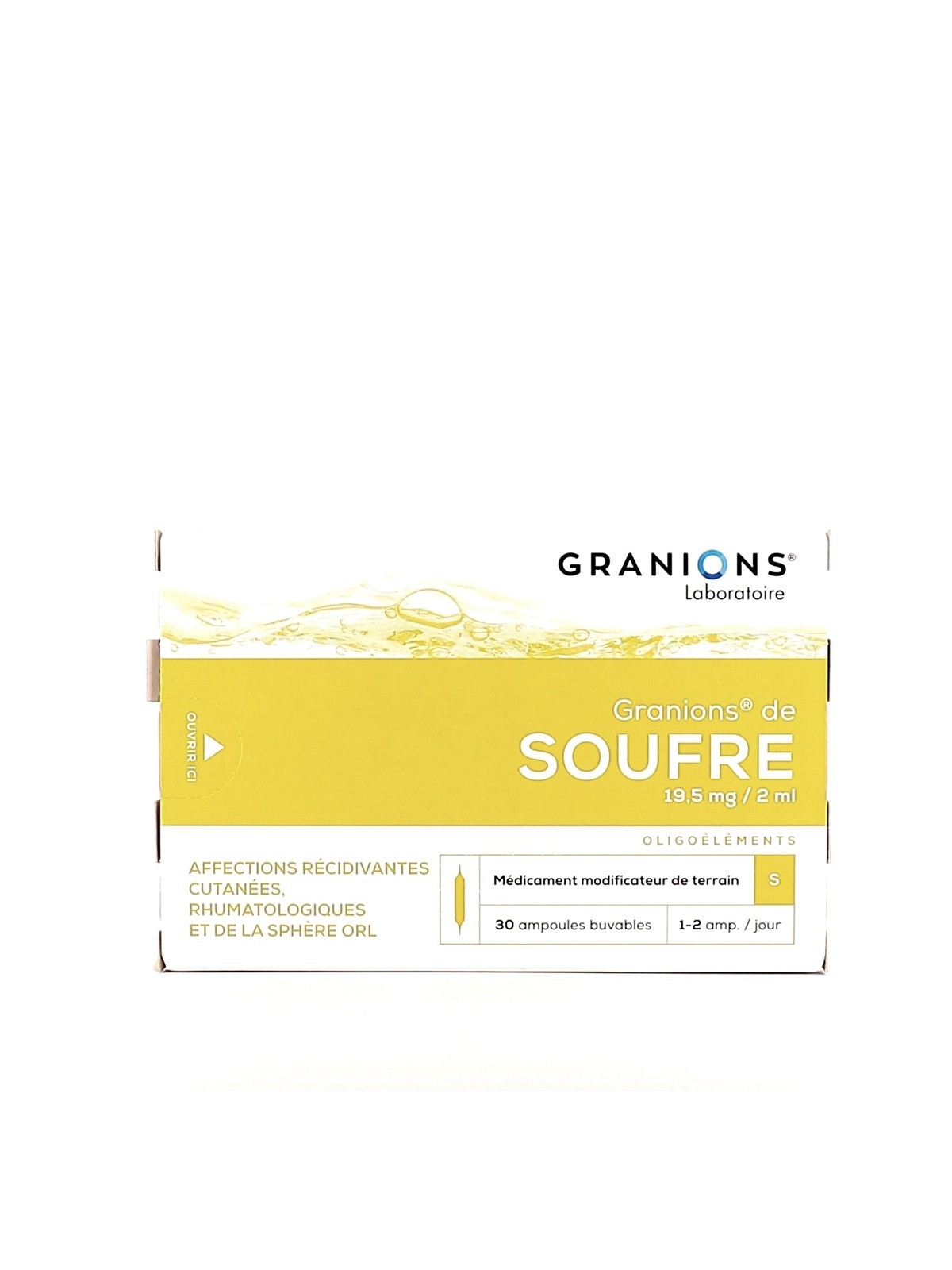 Granions de soufre 19,5 mg/2 ml solution buvable 30 ampoules | Nom...