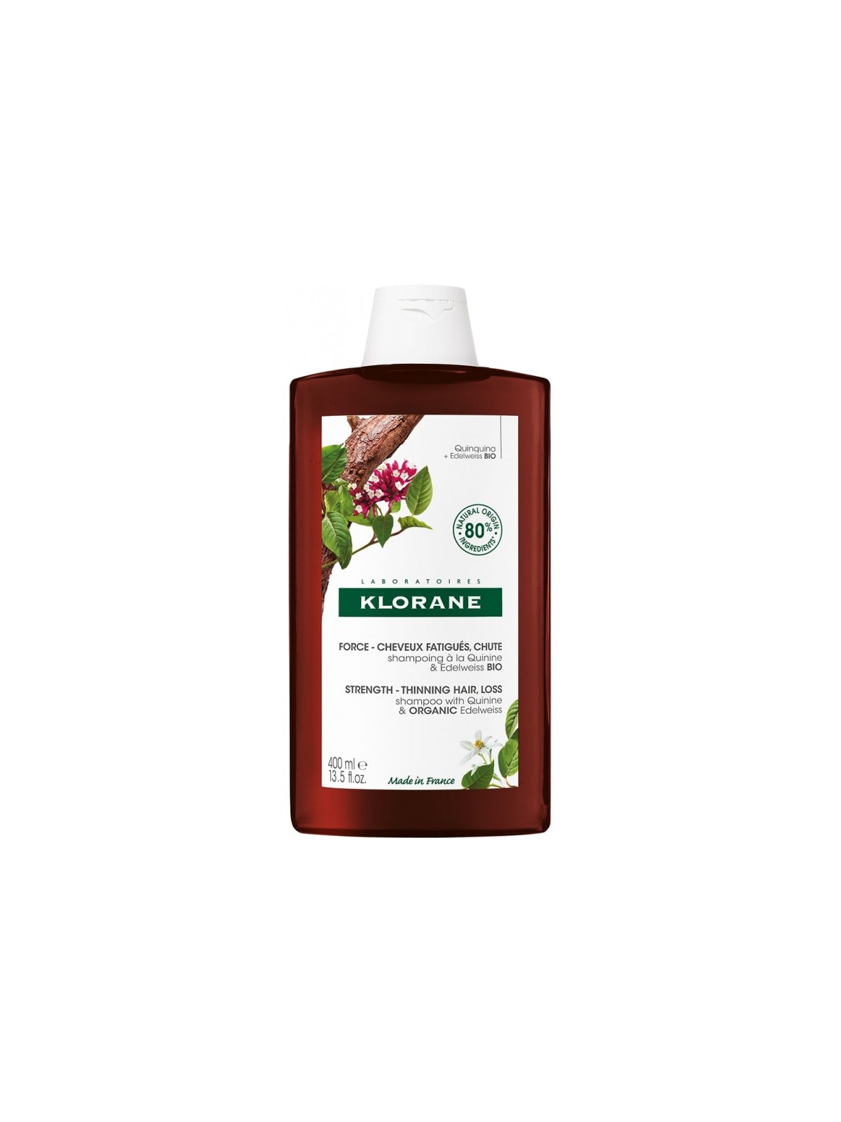 KLORANE SHP 400ML QUININE-EDELWEISS BIO