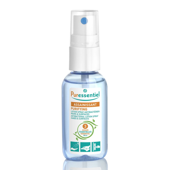 Puressentiel assainissant spray lotion hydroalcoolique 25ml