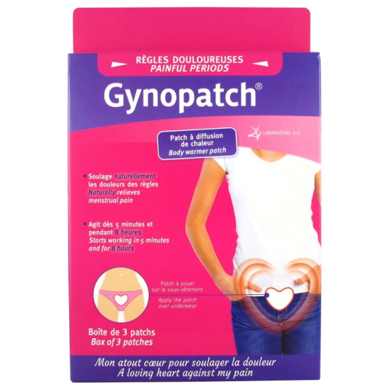 X.O Gynopatch Règles Douloureuses Patchs boite de 3