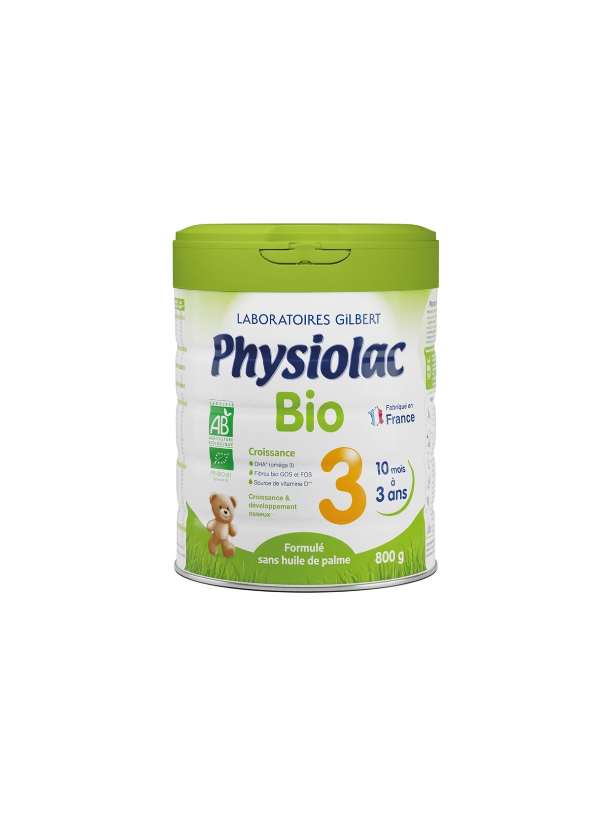 Physiolac Bio de 1 à 3 ans 800g