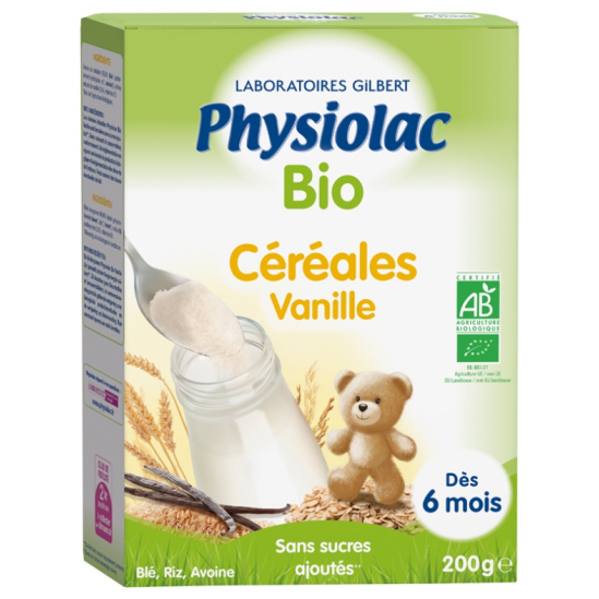 PHYSIOLAC CEREALES VANILLE 200G CERTBIO