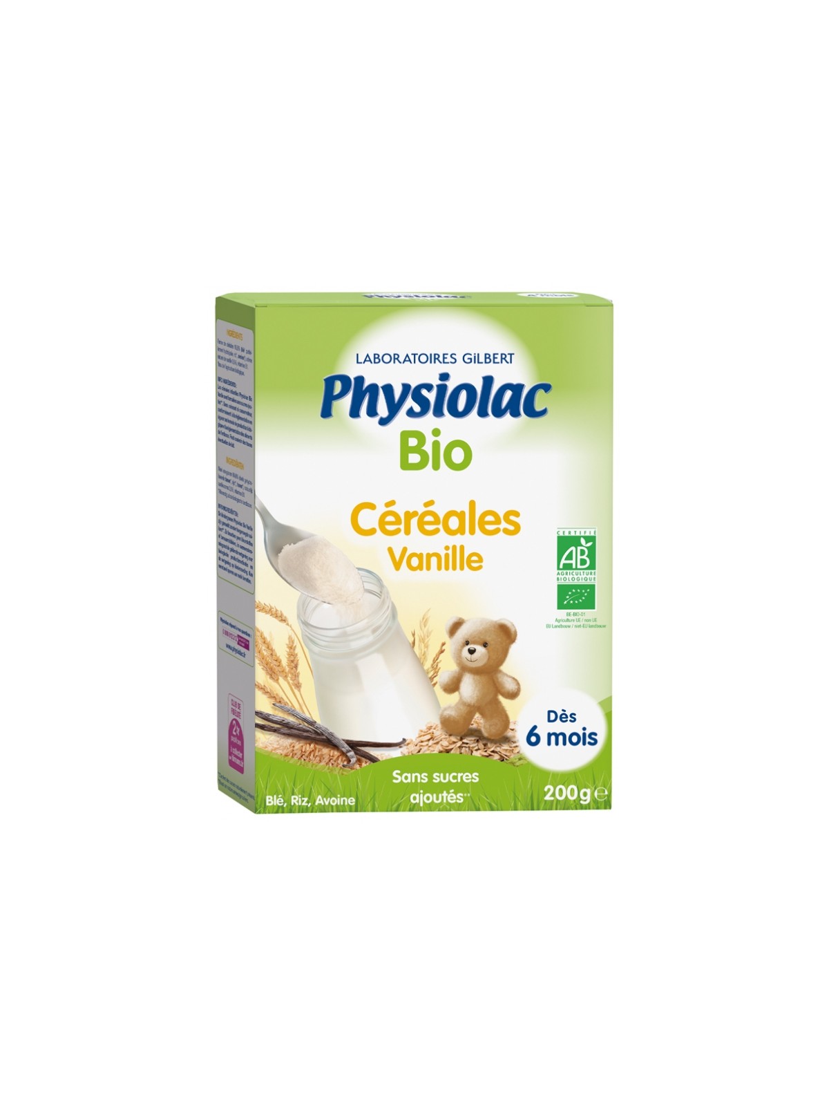 PHYSIOLAC CEREALES VANILLE 200G CERTBIO