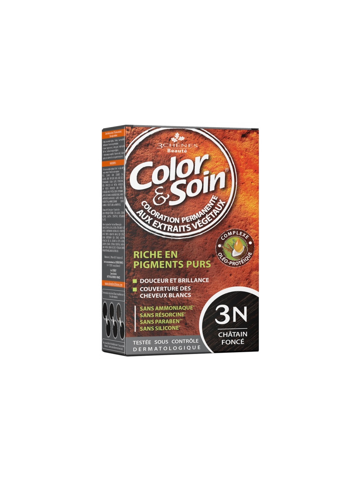 3 Chênes Color&Soin châtain foncé coloration permanente 3N