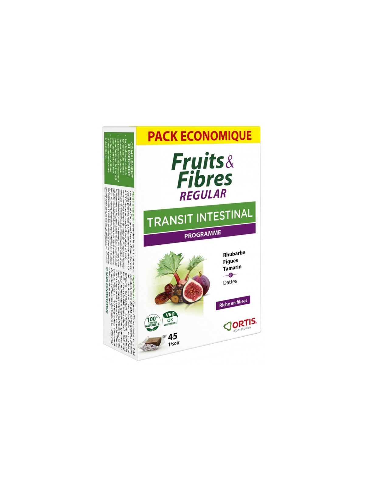 ORTIS FRUITSampFIBRES REGULAR CUBE BTE 45
