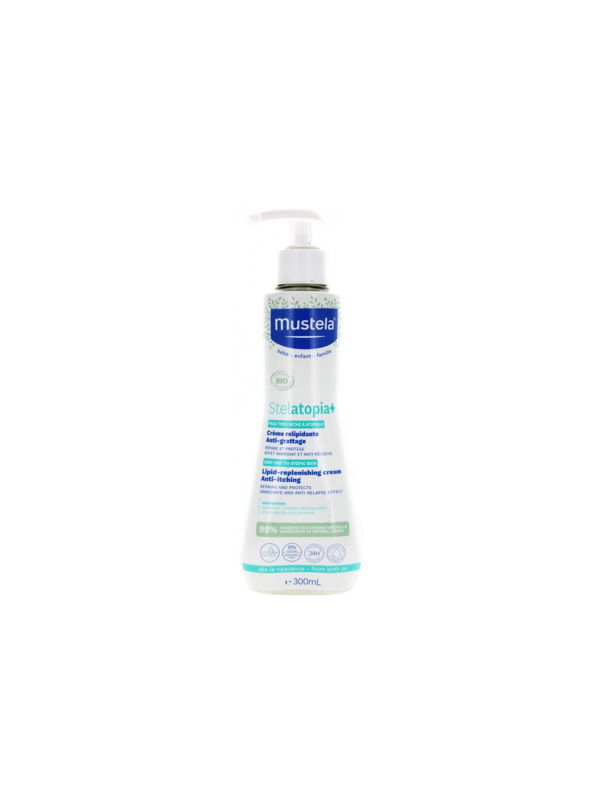 MUSTELA Stelatopia+ Crème Relipidante Anti-Grattage Bio 300 ml
