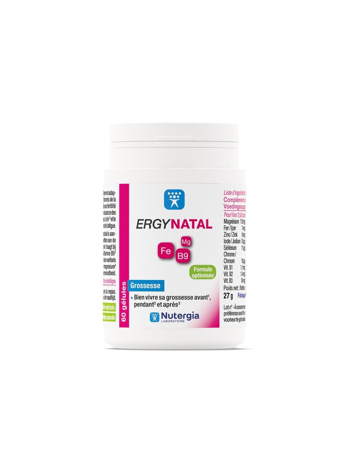 Nutergia Ergy-Natal Maternité 60 gélules | Nom de la Pharmacie en...