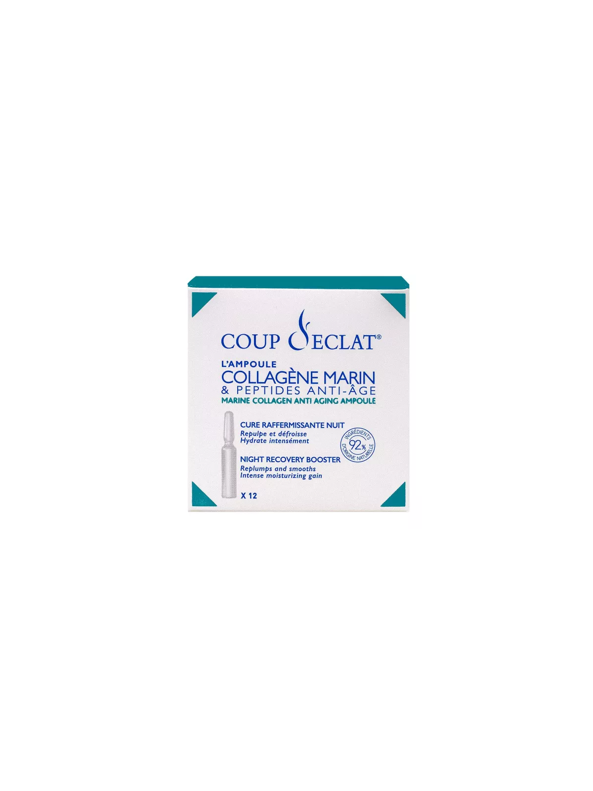 COUP D'ECLAT 12 ampoules Collagène marin et peptides anti-âge