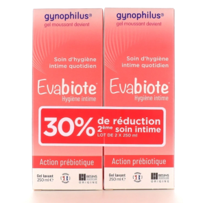 EVABIOTE Hygiène Intime Gel Lavant Action Prébiotique 2X250ML