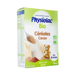 PHYSIOLAC Céréales Cacao Bio 6 Mois 200g