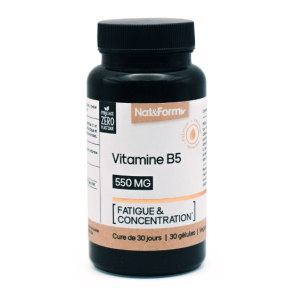 NAT&FORM Vitamine B5 550MG 30 gélules