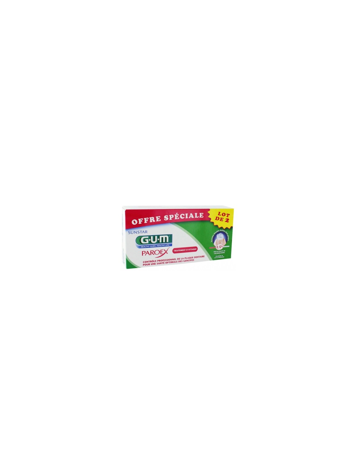 Gum dentifrice paroex attaque 75ml par lot de 2 | Nom de la...