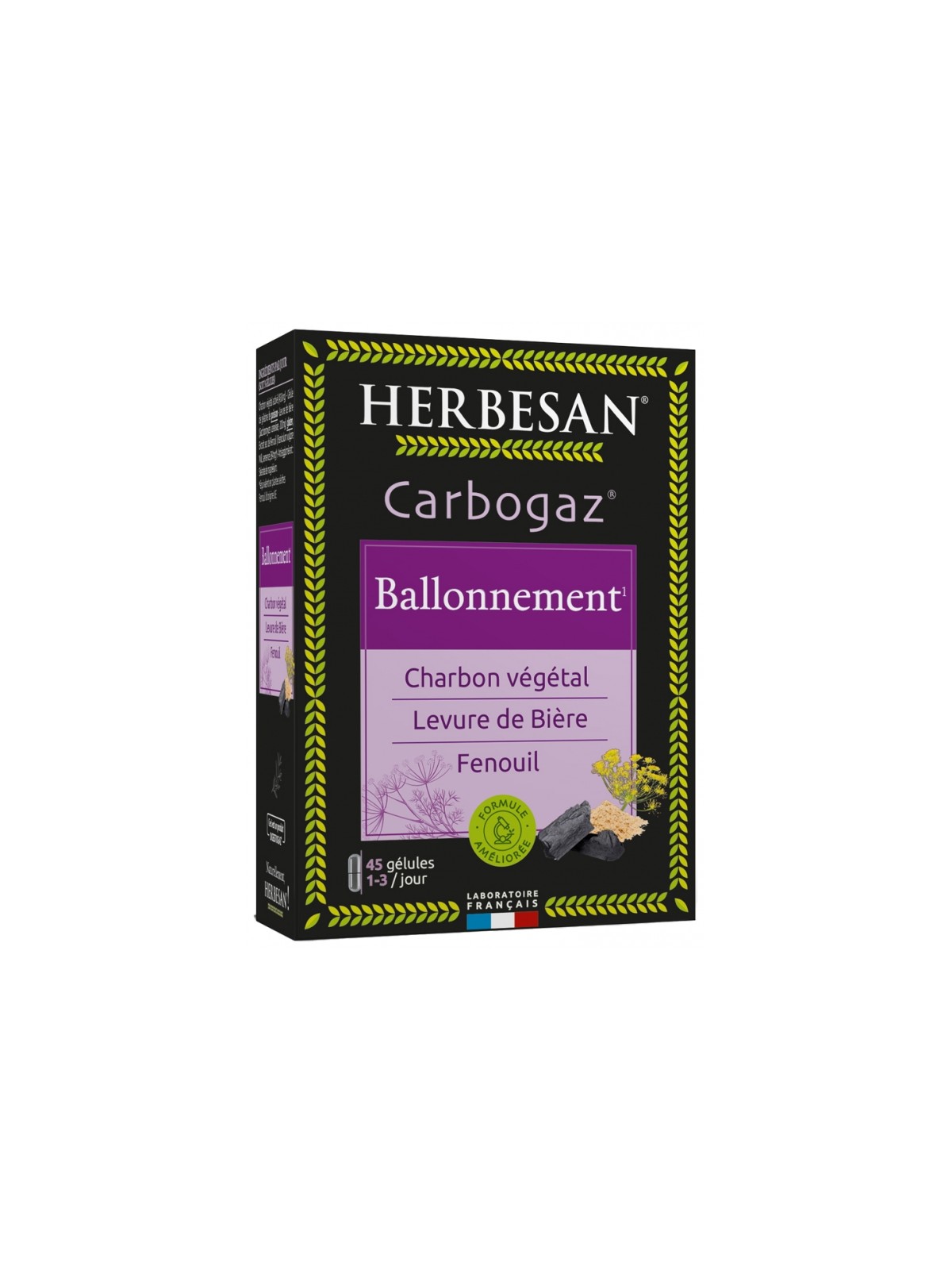 Cargogaz herbesan digestion 45 gélules | Nom de la Pharmacie en...