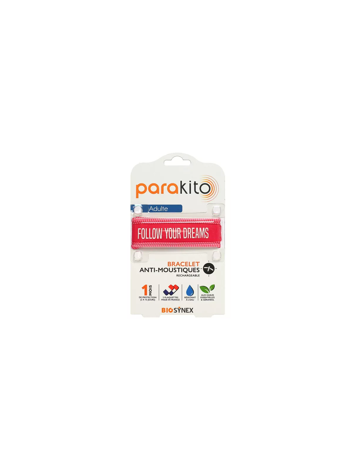 PARAKITO Adulte Bracelet Anti Moustiques Rechargeable