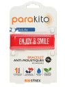 PARAKITO Adulte Bracelet Anti Moustiques Rechargeable Rouge