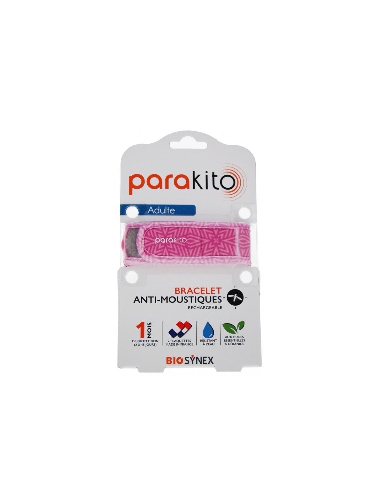 PARAKITO Adulte Bracelet Anti Moustiques Rechargeable Violet
