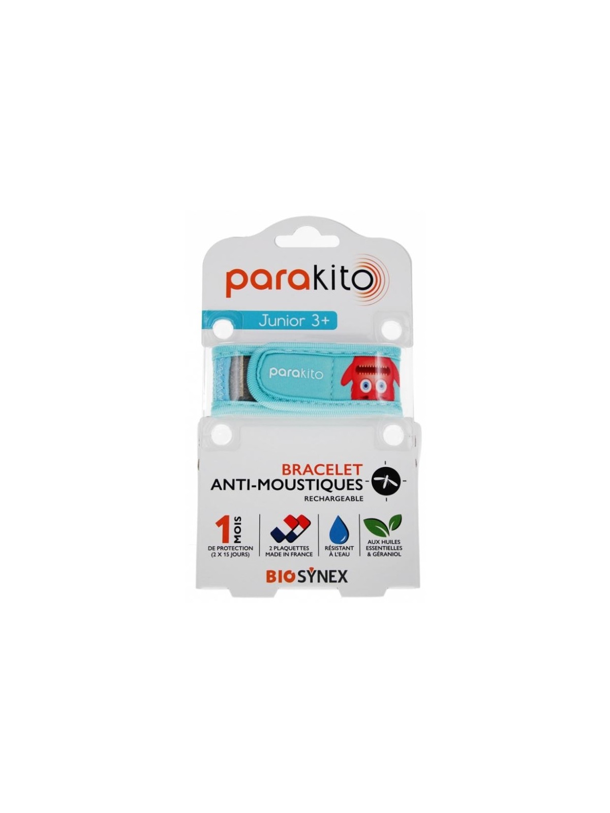 PARAKITO Junior Bracelet Anti Moustiques Rechargeable Monstre