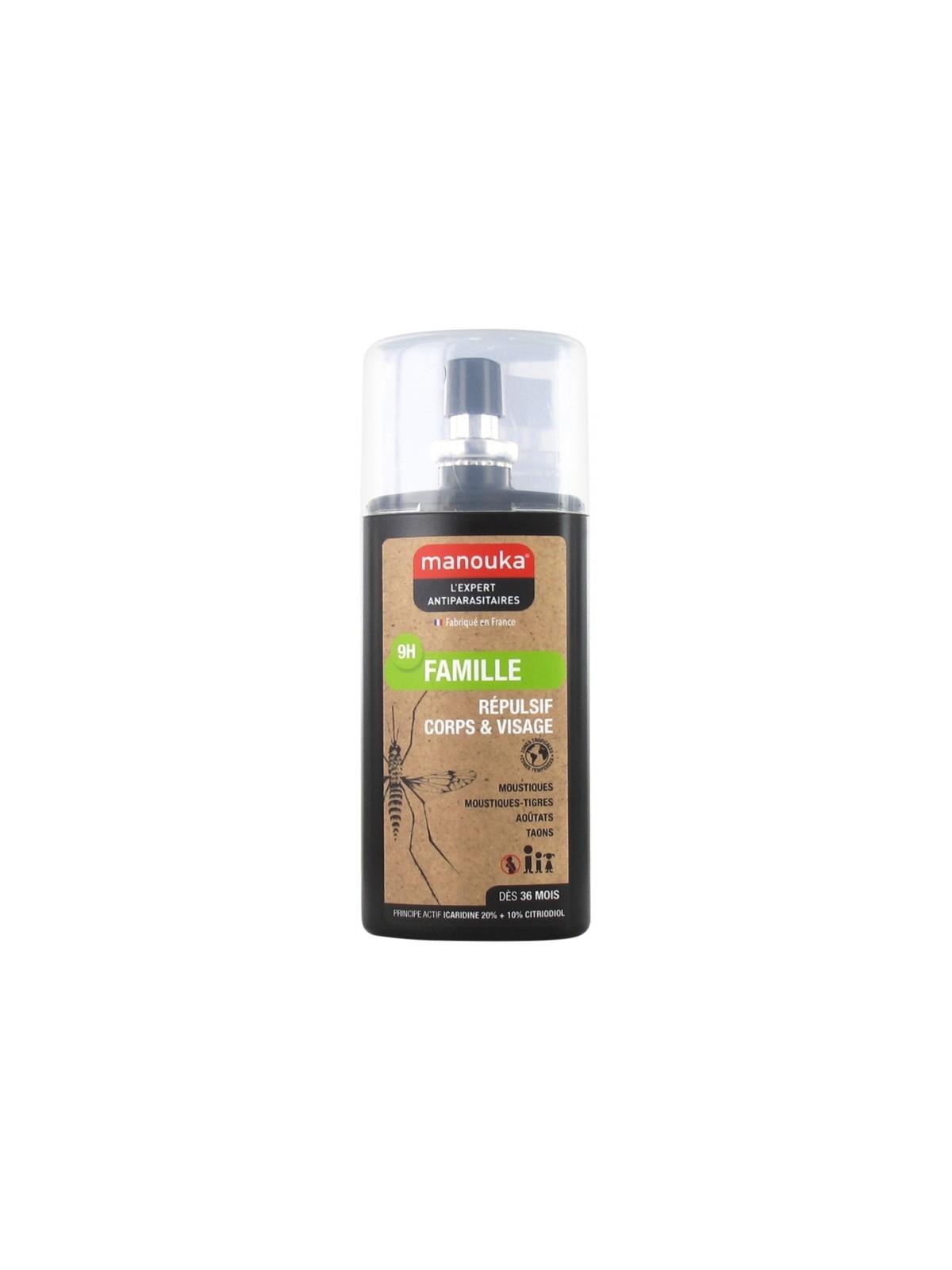 MANOUKA Famille Répulsif Corps et Visage 75 ml