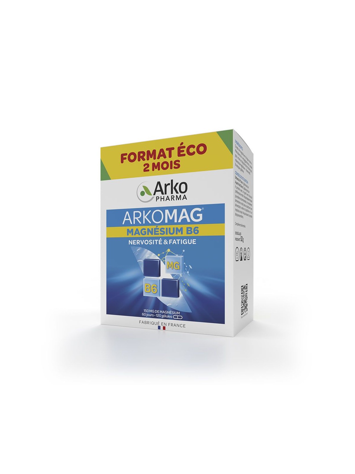 ARKOPHARMA Arkomag Magnésium B6 Nervosité et Fatigue 120 Gélules