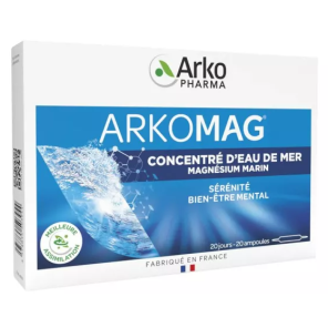 ARKOMAG Ampoules 20x 10ml - Concentré d' Eau de Mer, Magnésium Marin