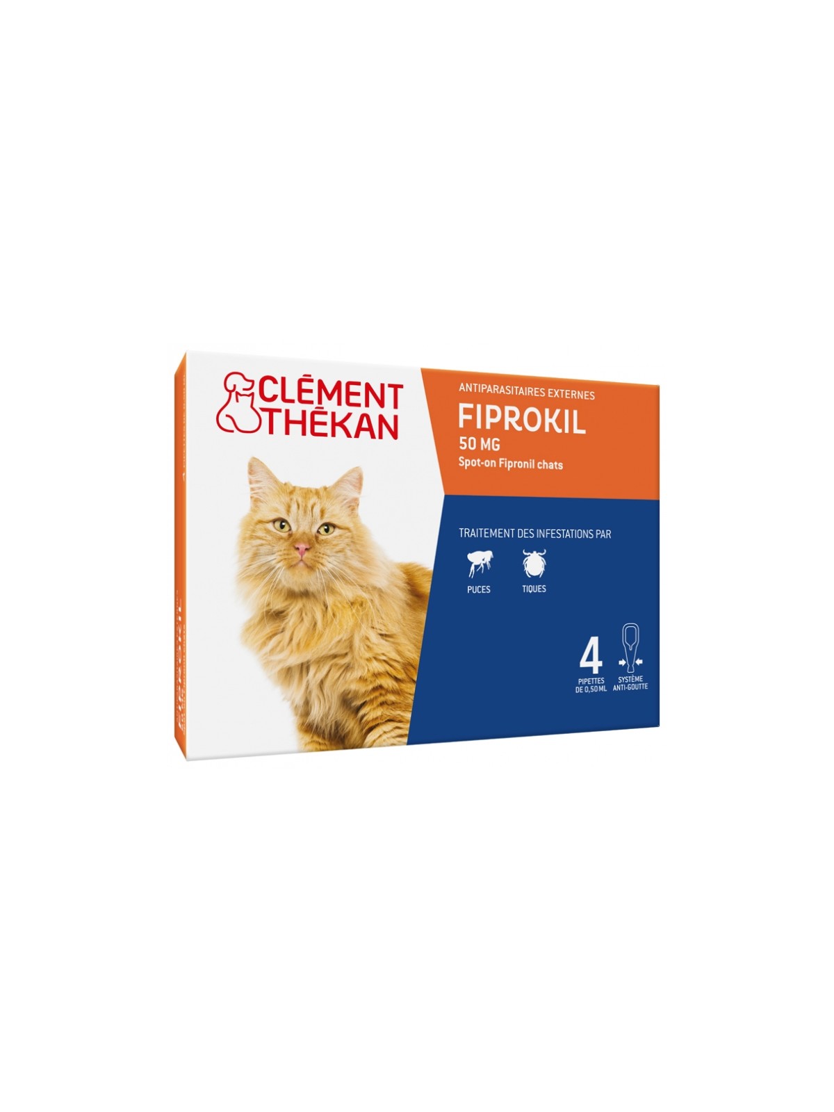 Clément Thékan Fiprokil Chat 50mg 4 pipettes | Nom de la Pharmacie...