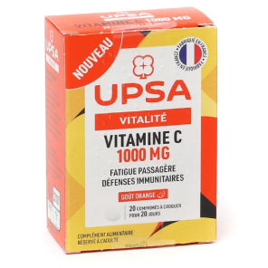 UPSA Vitalité Vitamine C 1000 mg 20 comprimés à croquer