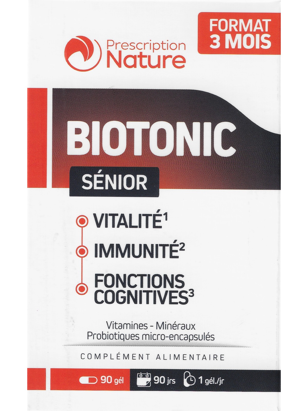 PRESCIPTION NATURE Biotonic Senior 90 gélules