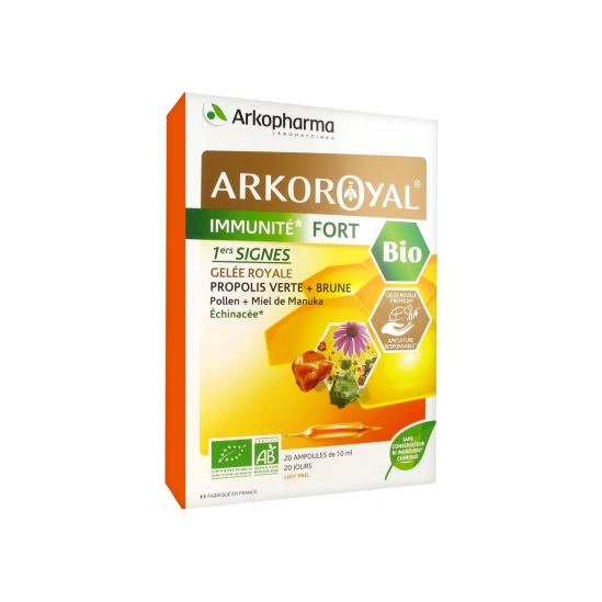 ARKOPHARMA Arkoroyal Immunité Fort 1ers Signes Ampoules boite de 20