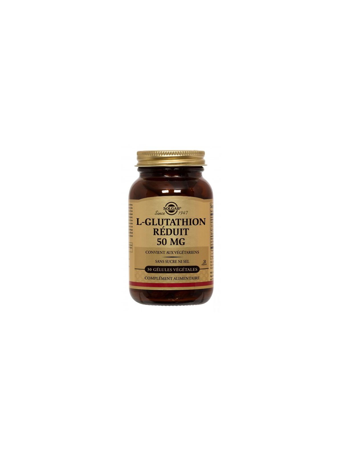 SOLGAR L Glutathion Réduit 50mg 30 gélules