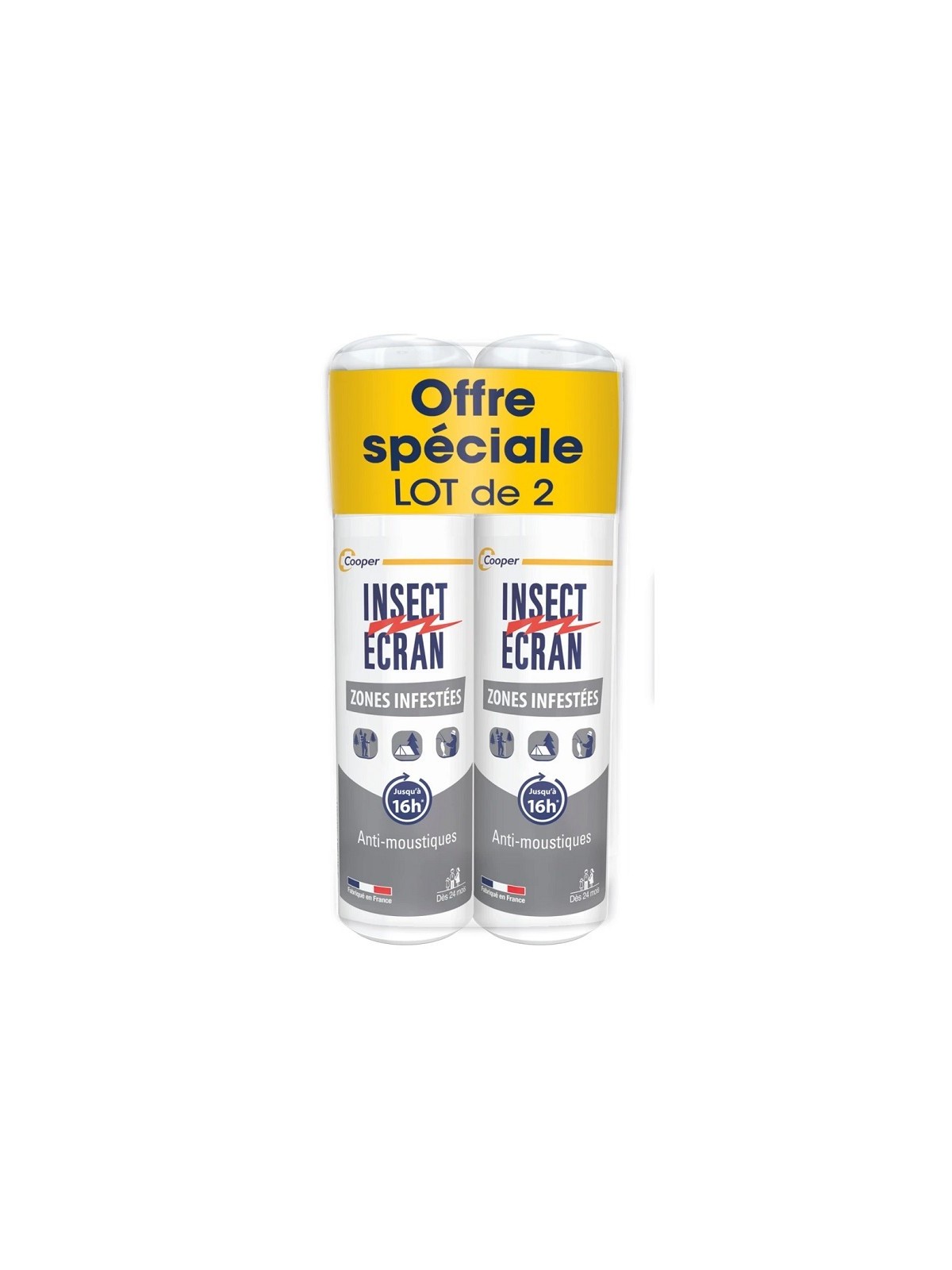 INSECT ECRAN Zones Infestées Répulsif Lot 2x100ml
