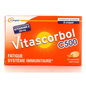 VITASCORBOL Vitamine C 500mg 24 comprimés à croquer