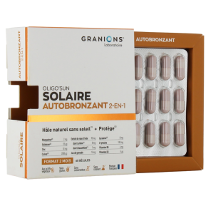 GRANIONS Oligo'Sun Solaire Auto-Bronzant 2en1 60 gélules