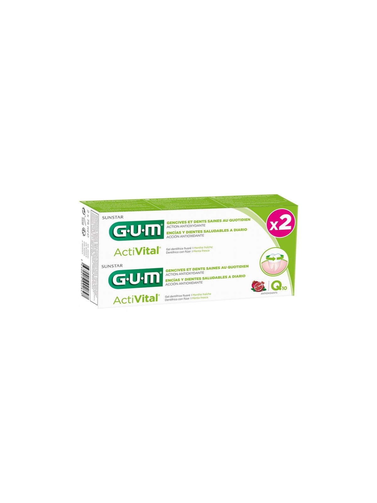 GUM DENTIF ACTIVITAL 2X75ML