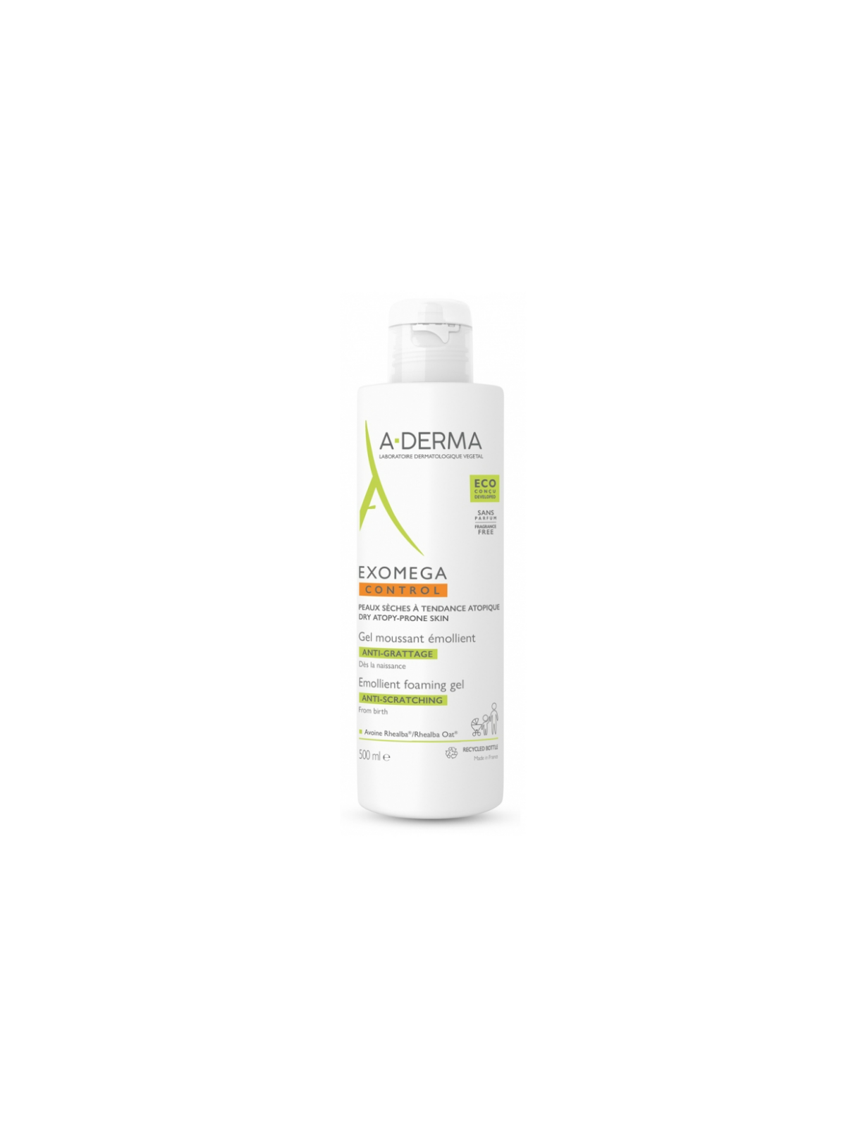 A-DERMA Exomega Control Gel Moussant Émollient Anti-Grattage 500 ml
