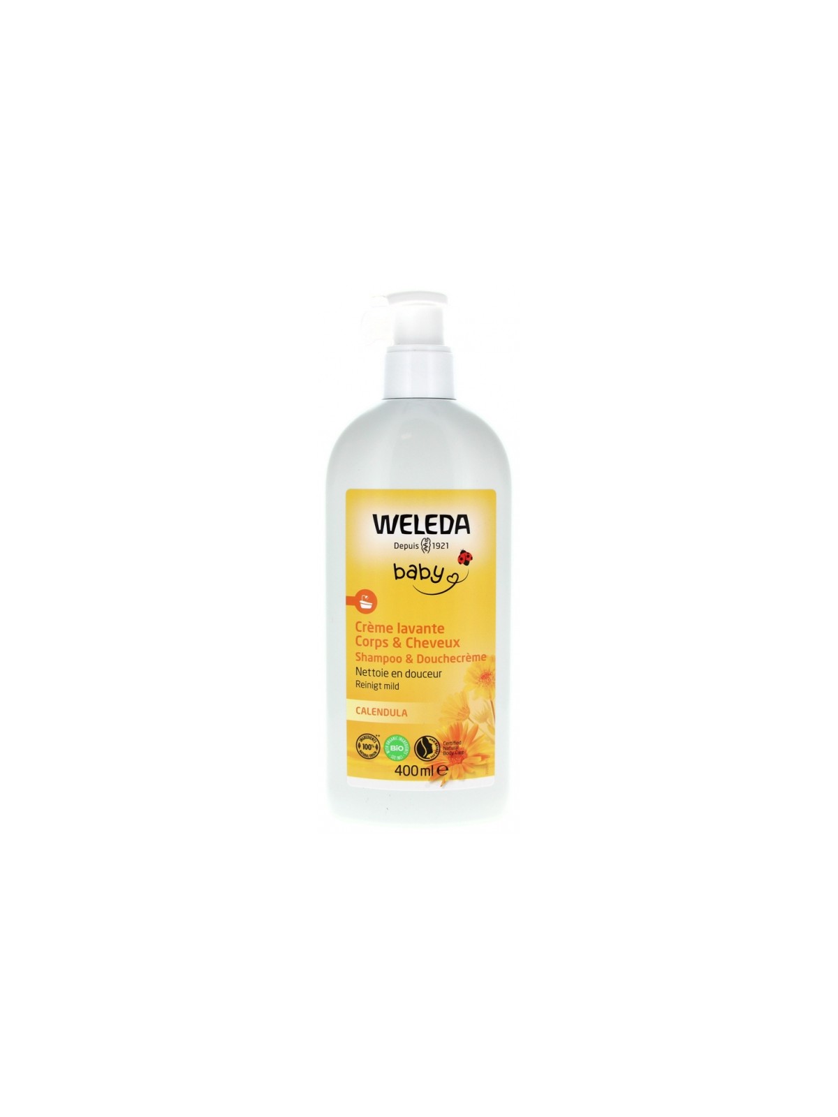 WELEDA Baby Crème Lavante Corps et Cheveux Calendula 400 ml