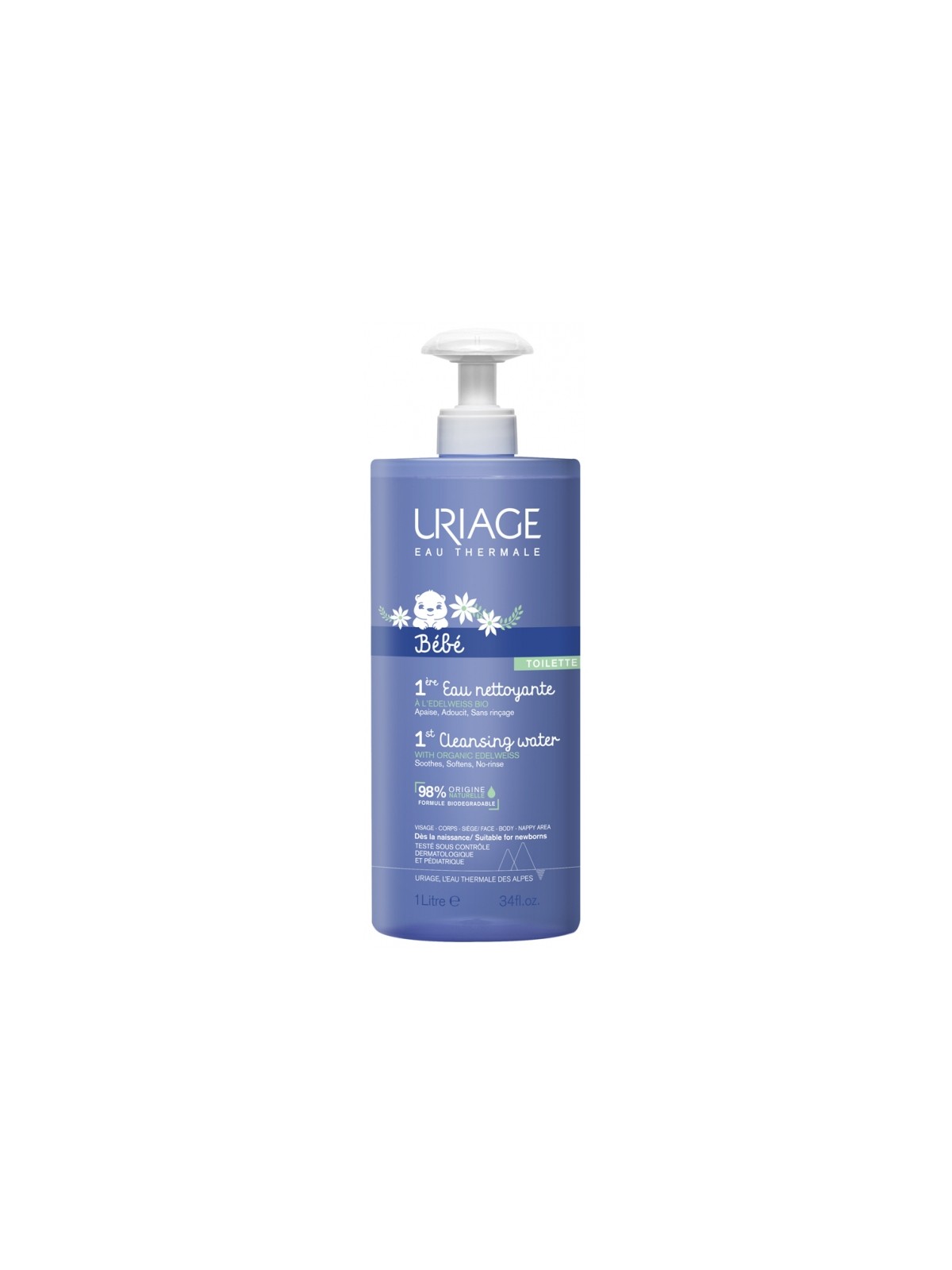 URIAGE Bébé 1ère Eau Nettoyante 1 L