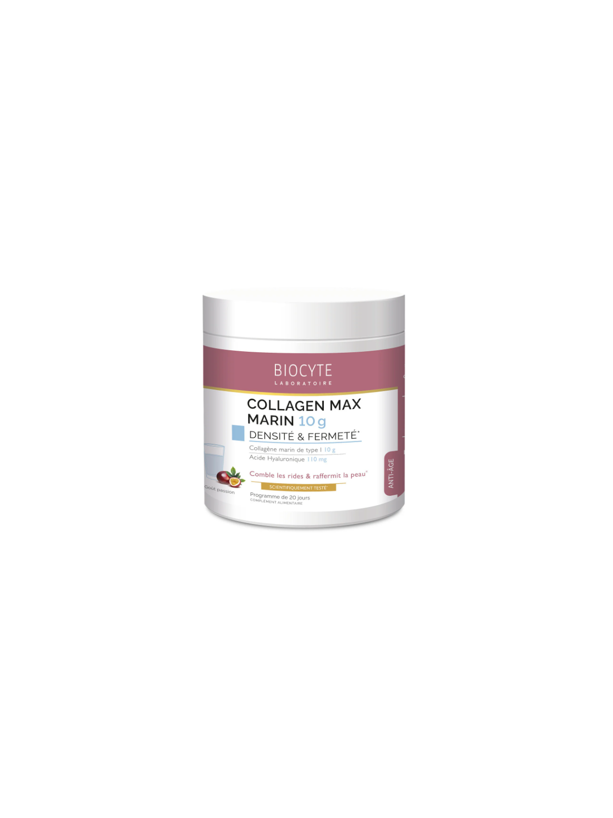 BIOCYTE Âge Collagen Max Marin Densité et Fermeté Goût Passion 210g