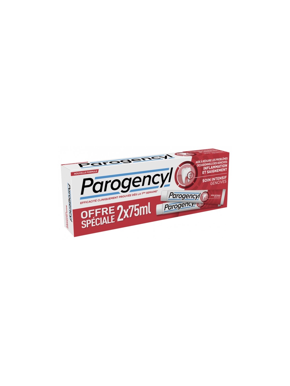 PAROGENCYL Dentifrice Soin Intensif Gencives Lot de 2 x 75 ml