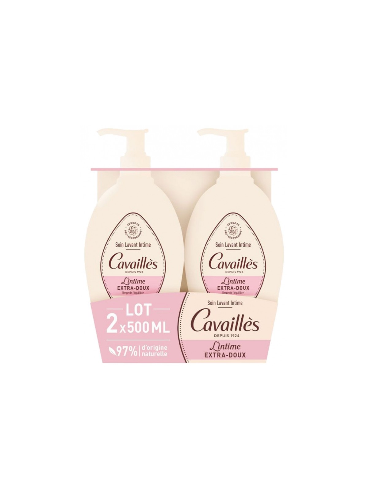 ROGE CAVAILLES Soin Lavant Intime Extra-Doux Lot de 2 x 500 ml