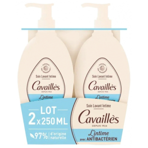 ROGE CAVAILLES Soin Lavant Intime Antibactérien Lot de 2 x 250 ml