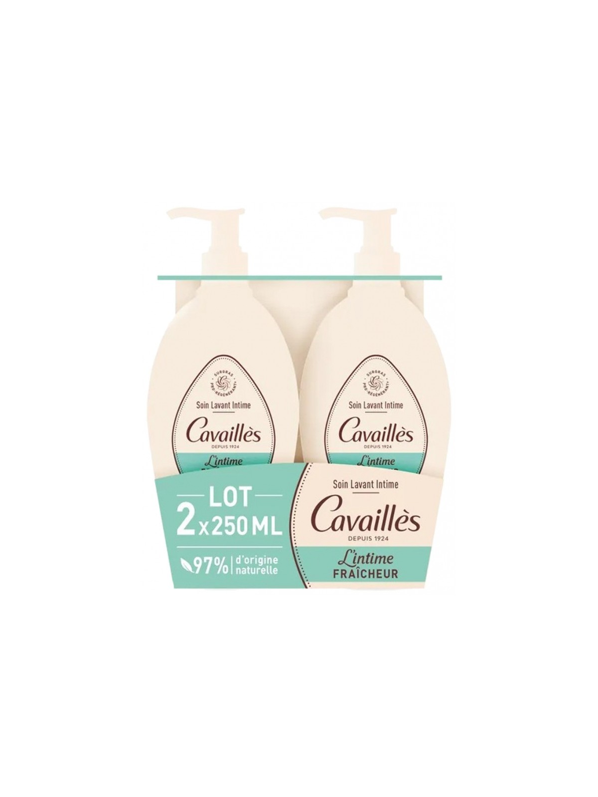 ROGE CAVAILLES Soin Lavant Intime Fraîcheur Lot de 2 x 250 ml