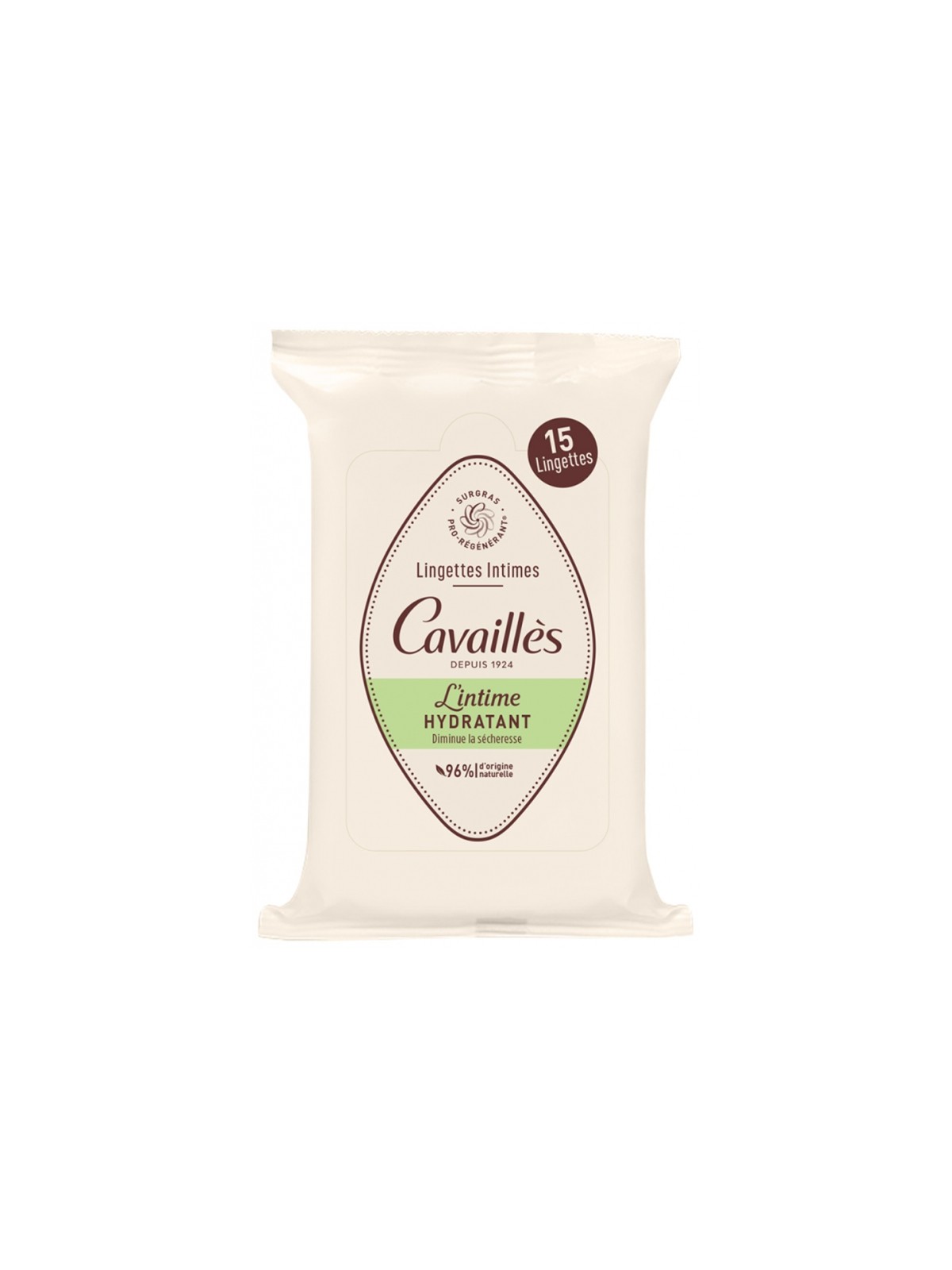 ROGE CAVAILLES Lingettes Intimes Hydratant 15 lingettes