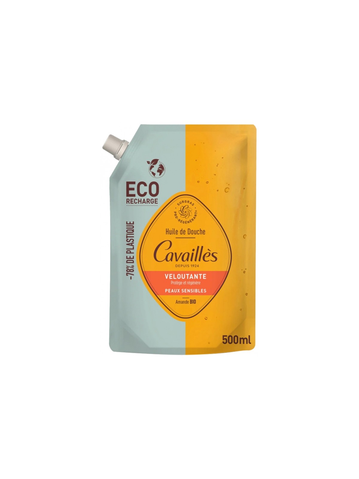 ROGE CAVAILLES Huile de Douche Veloutante Éco-Recharge 500 ml