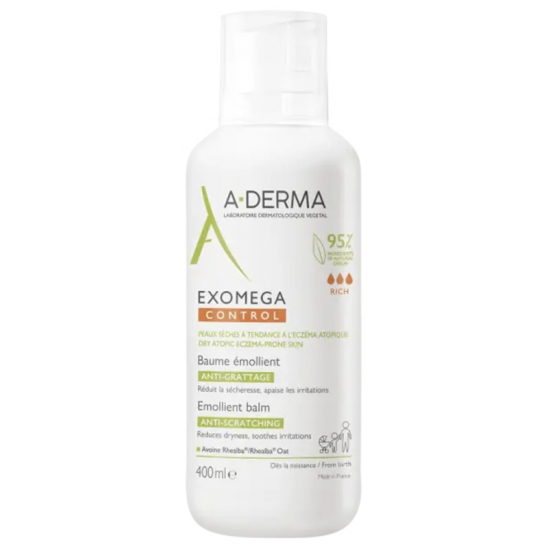 A-DERMA Exomega Control Baume Émollient Anti-Grattage 400 ml