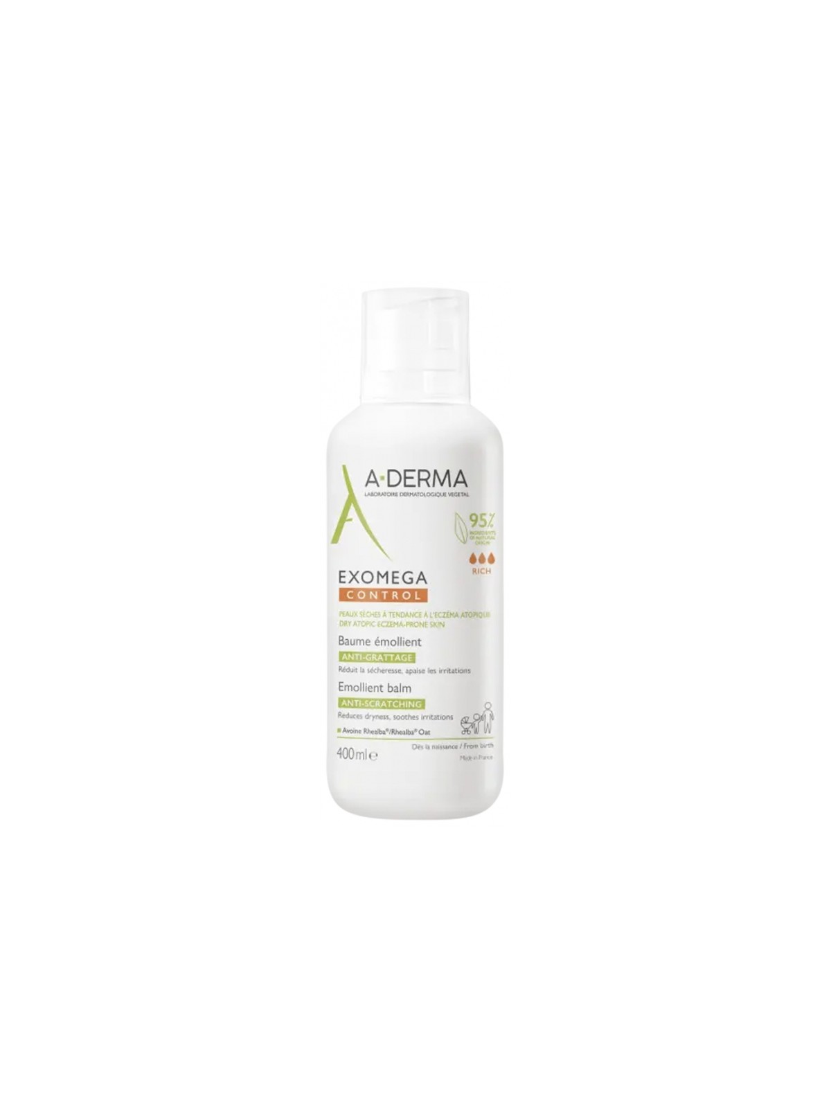 A-DERMA Exomega Control Baume Émollient Anti-Grattage 400 ml